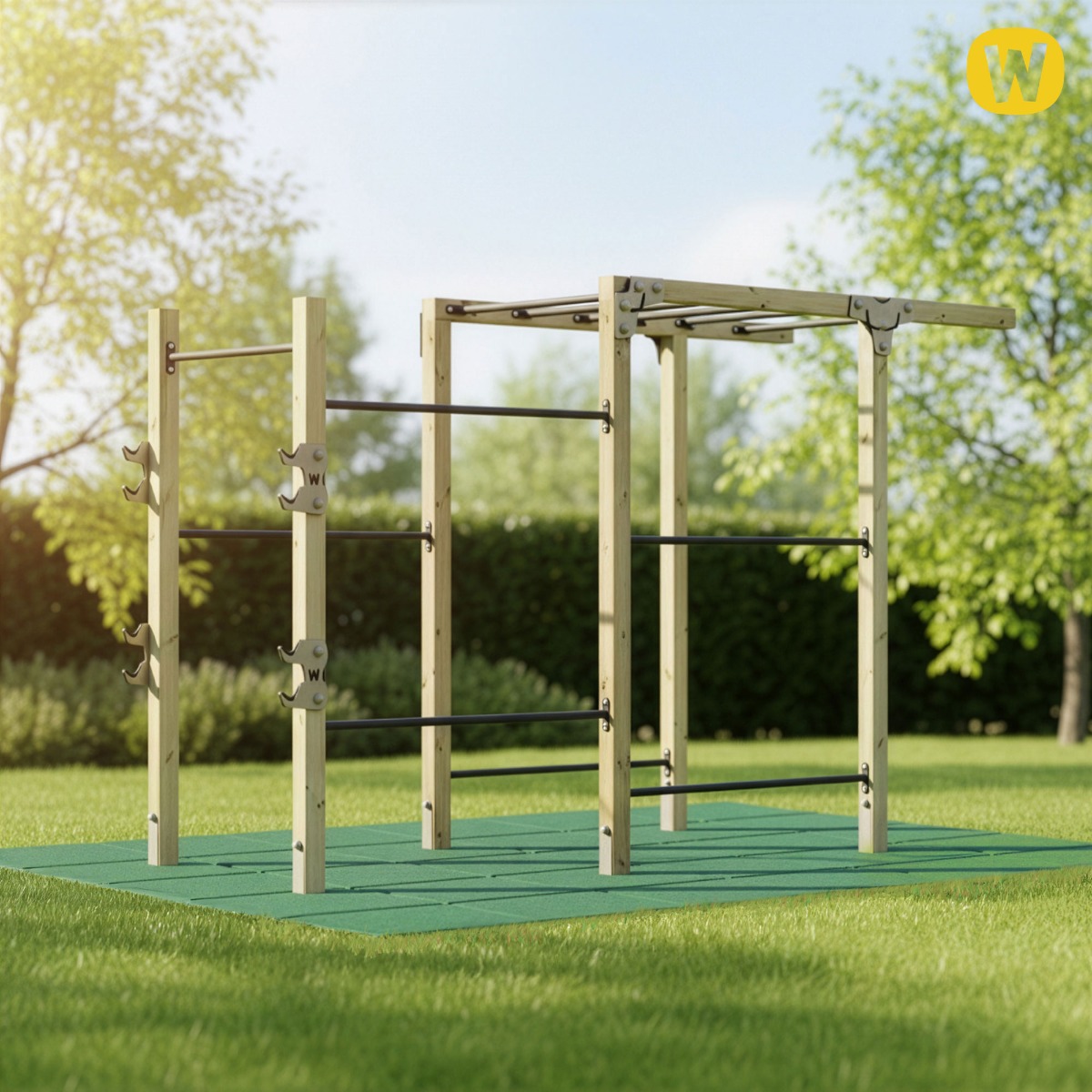 Fallskyddsmatta 50x50x5 cm inkl. fästpinnar 835851