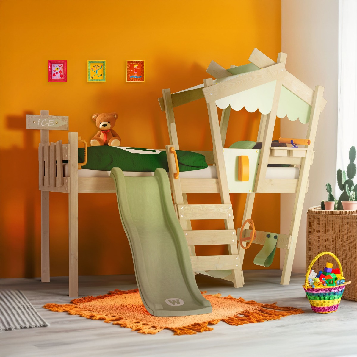 Barnsäng Wickey CrAzY Snuggy med rutschkana 834935_k